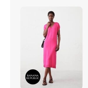 Banana Republic Vibrant Pink Midi Dress